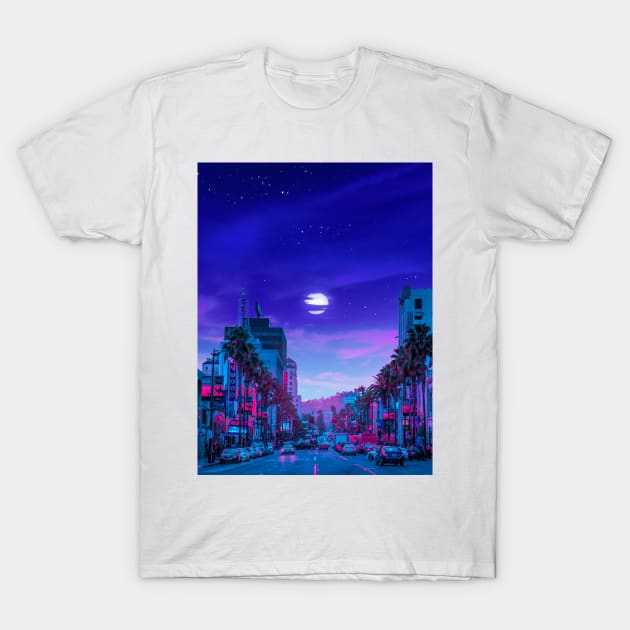 Cinematic Night (Los Angeles) T-Shirt by funglazie